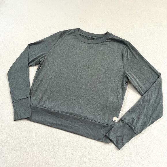 Vuori Women Smoke Blue Heather Daydream Crew Long Sleeve Performance Top VW133 S - Picture 2 of 7